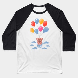 Teddy Bear and Balloons Baseball T-Shirt